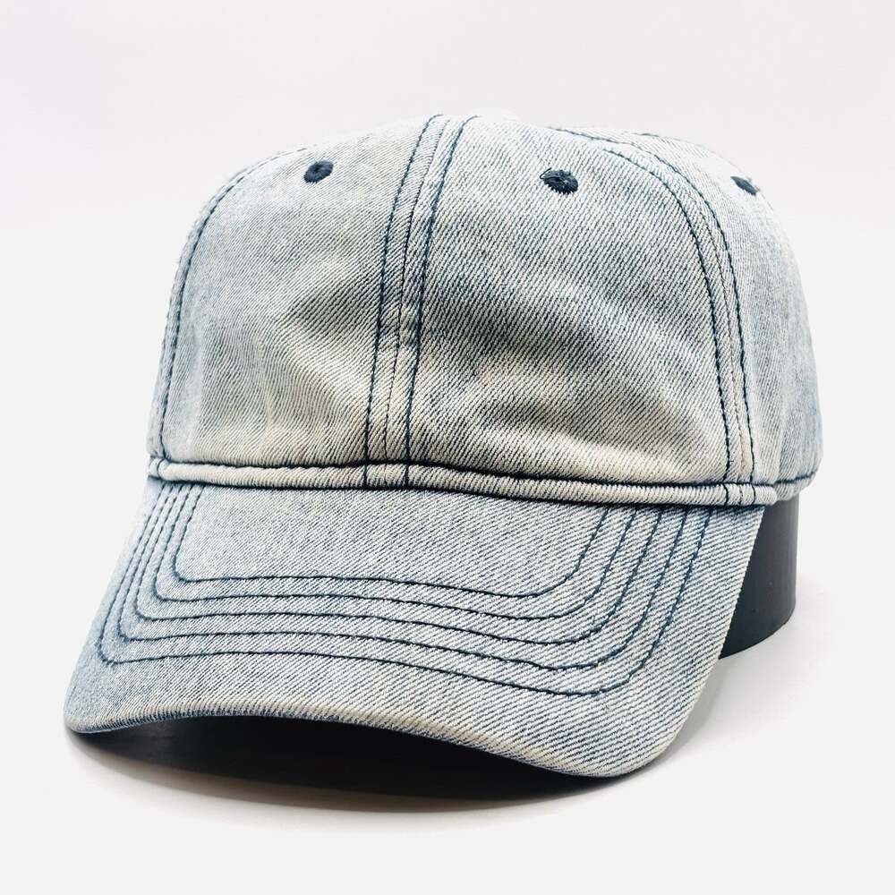Vintage Light Blue Denim Baseball Cap – Adjustable Washed Jean Hat | Unisex